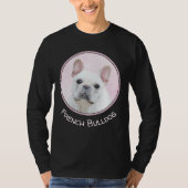 Französischer Bulldog (Cream/White) Malerei - Hund T-Shirt (Vorderseite)