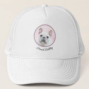 Französischer Bulldog (Cream/White) Malerei - Hund Truckerkappe