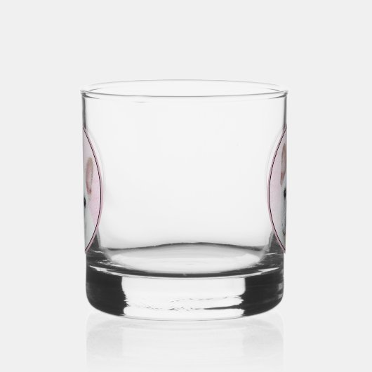 Französischer Bulldog (Cream/White) Malerei - Hund Whiskyglas (Links)