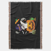 Französischer Bulldog Dabbing zu Open Pumpkin Hall Decke (Vorderseite Vertikal)