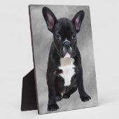 Französischer Bulldog, der Aquarellfarben-Ölgemäld Fotoplatte (Seite)