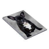 Französischer Bulldog, der Aquarellfarben-Ölgemäld Notizblock (Rechte Seite)