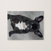 Französischer Bulldog, der Aquarellfarben-Ölgemäld Puzzle (Horizontal)