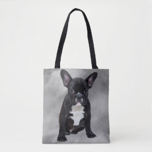 Französischer Bulldog, der Aquarellfarben-Ölgemäld Tasche