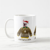 Französischer Bulldog, der hässlich Sweater Xmas H Kaffeetasse (Links)