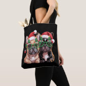 Französischer Bulldog, der Weihnachtsbaumbrillen t Tasche (Von Nahem)