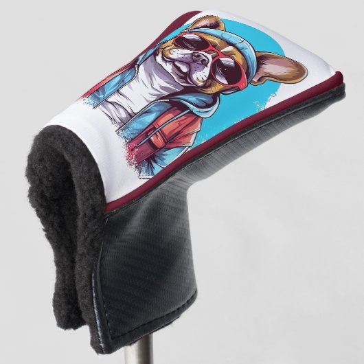 Französischer Bulldog Dog Golf Headcover (3/4 Vorderseite)