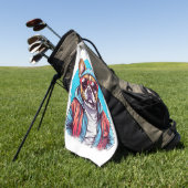 Französischer Bulldog Dog Golfhandtuch (Gras)