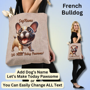 Französischer Bulldog - Dog hinzufügen, Text änder Tasche
