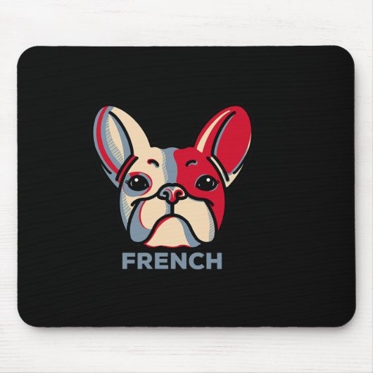 Französischer Bulldog-Dog-Spaß 1 Mousepad (Vorne)