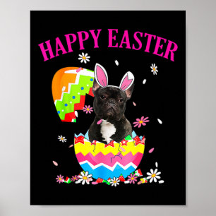 Französischer Bulldog Easter Day Hund Vater Hunde Poster