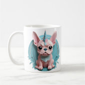 Französischer Bulldog Einhorn Pastel Papier schnei Kaffeetasse (Links)