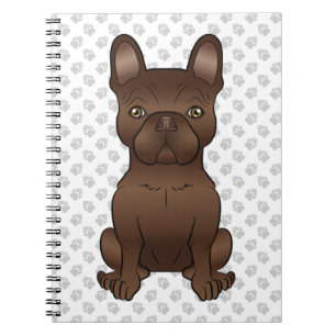 Französischer Bulldog / französischer Hund und Paw Notizblock