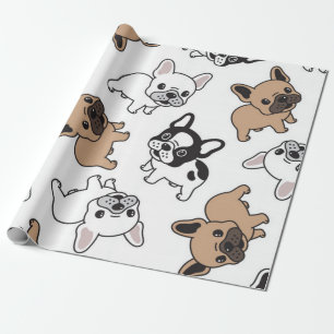 Französischer Bulldog, französisches Zubehör Geschenkpapier