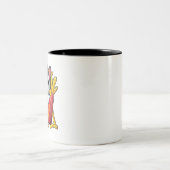 Französischer Bulldog Frenchie Fries Shirt für Män Zweifarbige Tasse (Mittel)