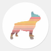 Französischer Bulldog Frenchie Hunde Premium Runder Aufkleber (Vorderseite)