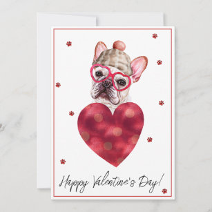 Französischer Bulldog Frenchie Valentine's Day-Ges Feiertagskarte