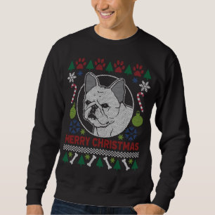Französischer Bulldog Frohe Weihnachten Ugly Sweatshirt
