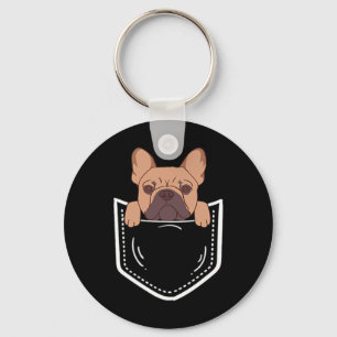 Französischer Bulldog für Hunde Liebhaber Pocket E Schlüsselanhänger