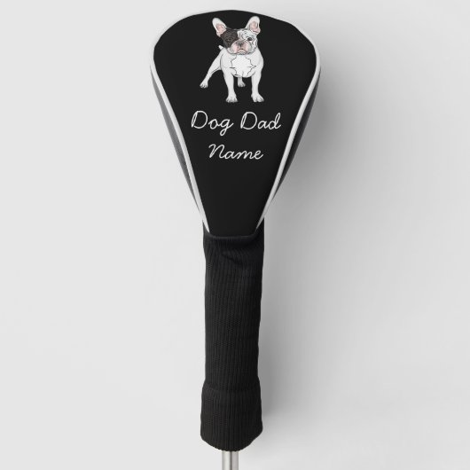 Französischer Bulldog für Hundedad mit dem Namen s Golf Headcover (Vorderseite)