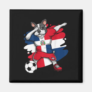 Französischer Bulldog-Fußballfieber Magnet