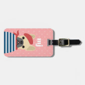 Französischer Bulldog-Gepäck Gepäckanhänger (Vorderseite horizontal)