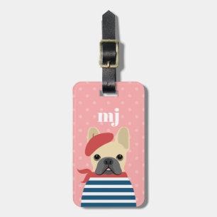 Französischer Bulldog-Gepäck Gepäckanhänger