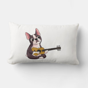 Französischer Bulldog Gitarre spielen Funny Guitar Lendenkissen