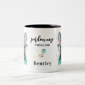 Französischer Bulldog Gönnen Mein Niedlicher Hund Zweifarbige Tasse (Mittel)