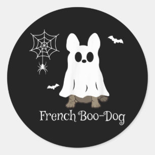 Französischer Bulldog Halloween-Boo-Dog-Geschenk Runder Aufkleber