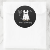 Französischer Bulldog Halloween-Boo-Dog-Geschenk Runder Aufkleber (Tasche)
