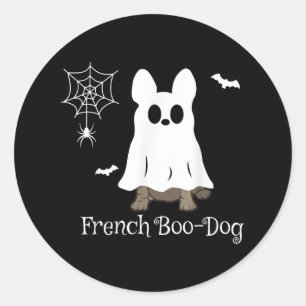 Französischer Bulldog Halloween-Boo-Dog-Geschenk Runder Aufkleber