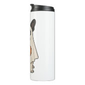 Französischer Bulldog Halloween-Hund Ghost Thermosbecher (Nach rechts gedreht)