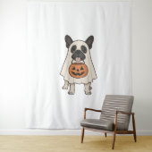 Französischer Bulldog Halloween-Hund Ghost Wandteppich (Beispiel)