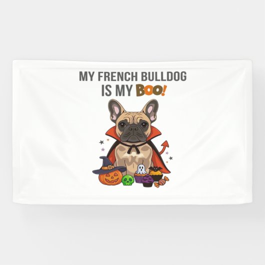 Französischer Bulldog Halloween Kostüm Mein Franzö Banner (Horizontal)