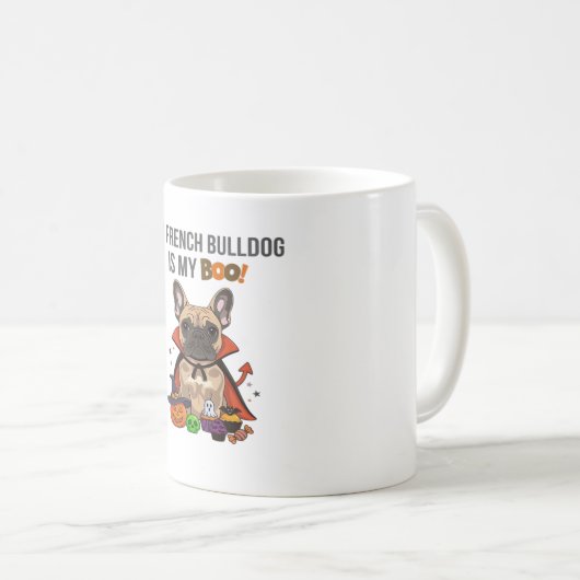 Französischer Bulldog Halloween Kostüm Mein Franzö Kaffeetasse (VorderseiteRechts)