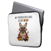 Französischer Bulldog Halloween Kostüm Mein Franzö Laptopschutzhülle (Vorderseite Links)