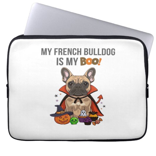 Französischer Bulldog Halloween Kostüm Mein Franzö Laptopschutzhülle (Vorderseite)