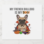 Französischer Bulldog Halloween Kostüm Mein Franzö Schaumweinetikett (Einzelnes Label)