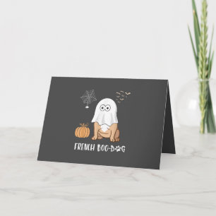 Französischer Bulldog Halloween Niedlich Boo-Dog 2 Feiertagskarte
