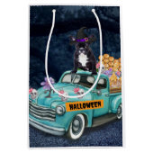 Französischer Bulldog Halloween Truck Beängstigend Mittlere Geschenktüte (Vorderseite)