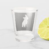 Französischer Bulldog Head Tilt Apparel, französis Schnapsglas (Rückseite)