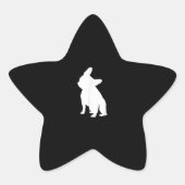 Französischer Bulldog Head Tilt Apparel, französis Stern-Aufkleber (Vorderseite)