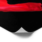 Französischer Bulldog Herz Silhouette Valentinstag Poster (Ecke)