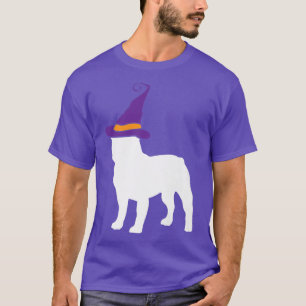 Französischer Bulldog Hexenhut Lazy Halloween Kost T-Shirt