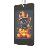 Französischer Bulldog Hexenkürbis Halloween Mens W Autolufterfrischer (Links)