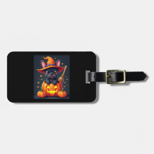 Französischer Bulldog Hexenkürbis Halloween Mens W Gepäckanhänger
