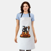 Französischer Bulldog Hexenkürbis Halloween Mens W Schürze (Getragen)
