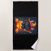 Französischer Bulldog Hexenkürbis Halloween Mens W Strandtuch (Vorderseite)