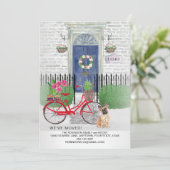 Französischer Bulldog Hund Fahrrad Blauer Tür Ankündigung (Stehend Vorderseite)